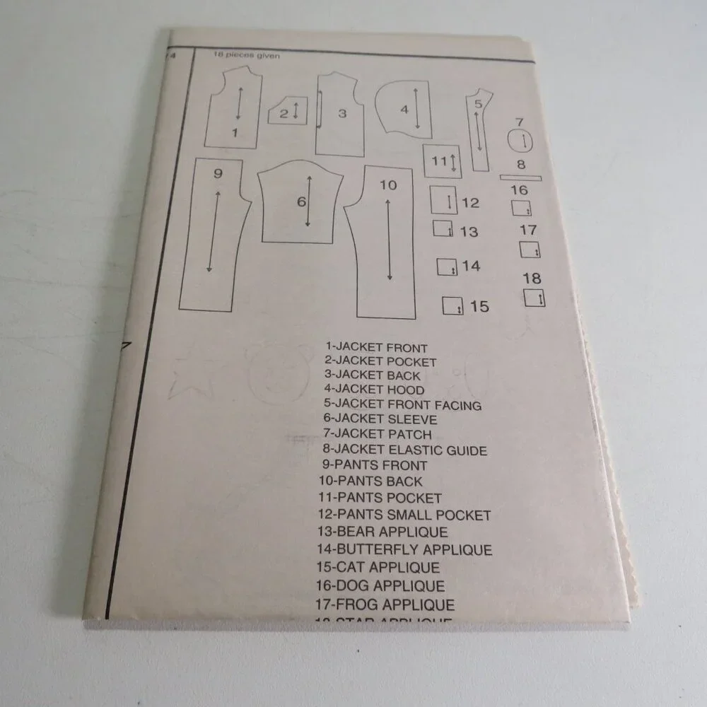 Simplicity 5378 Clothing Pattern Jacket Coat Snow Pants 2 - 6X UNCUT